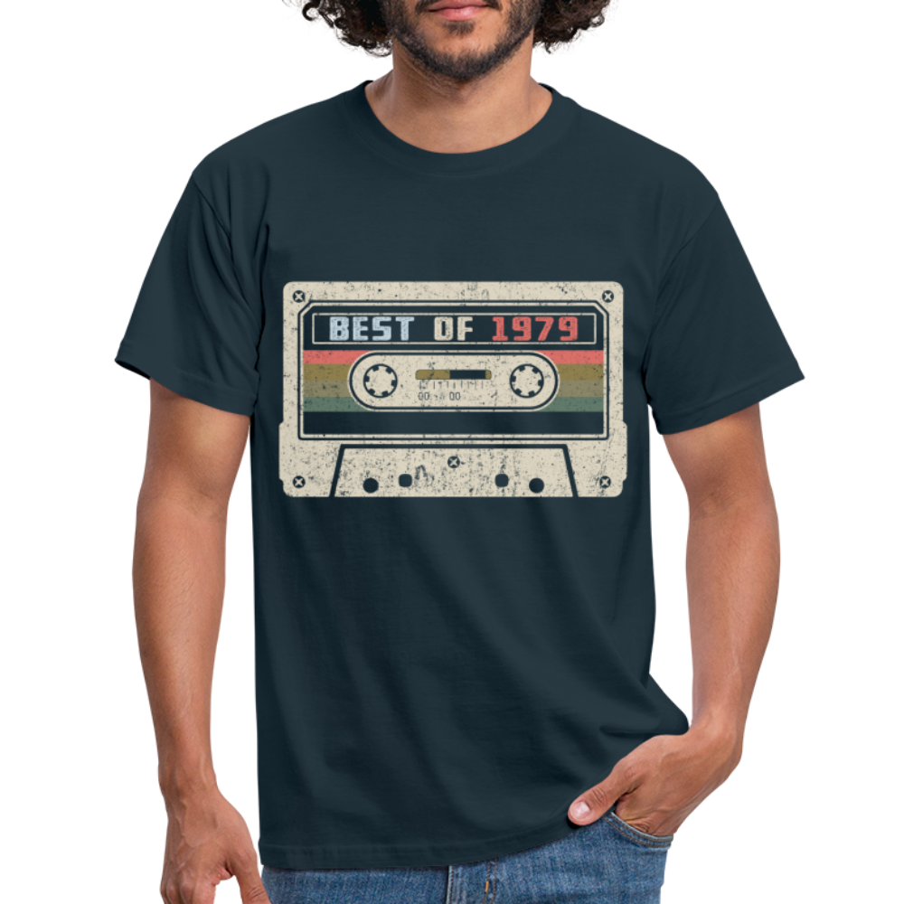 1979 Geburtstags Shirt Vintage Kassette Best of 1979 Geschenk T-Shirt - Navy