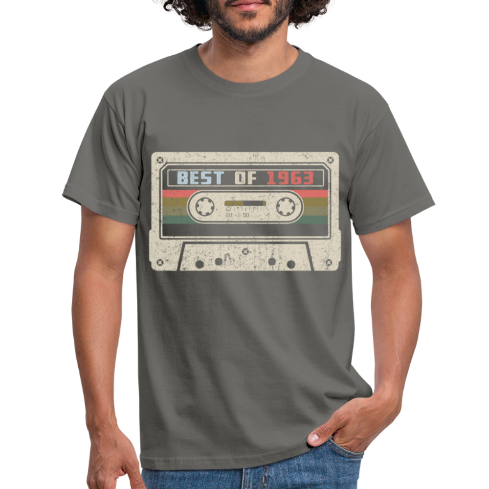 1963 Geburtstags Shirt Vintage Kassette Best of 1963 Geschenk T-Shirt - Graphit