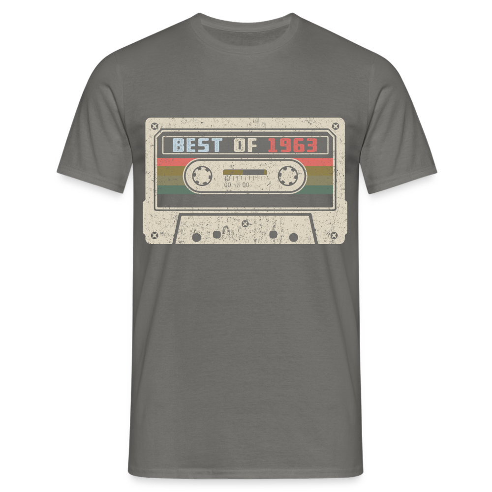 1963 Geburtstags Shirt Vintage Kassette Best of 1963 Geschenk T-Shirt - Graphit