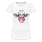 Kuh Shirt Because Kuhl Lustiges Bauern Frauen Premium T-Shirt - weiß