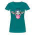 Kuh Shirt Because Kuhl Lustiges Bauern Frauen Premium T-Shirt - Divablau