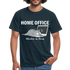 Home Office Shirt Faule Katze Mitarbeiter des Monats Lustiges T-Shirt - Navy