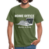 Home Office Shirt Faule Katze Mitarbeiter des Monats Lustiges T-Shirt - Militärgrün