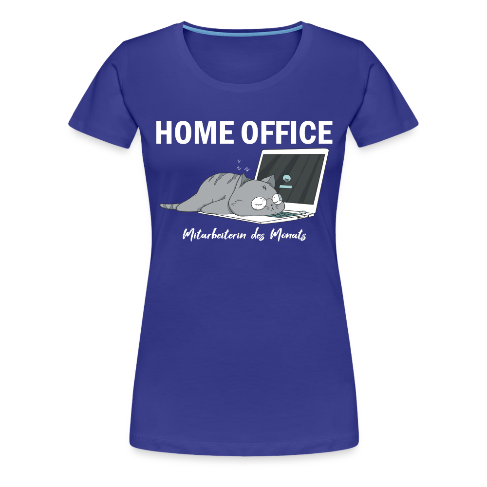 Home Office Shirt Faule Katze Mitarbeiterin des Monats Lustiges Frauen Premium T-Shirt - Königsblau