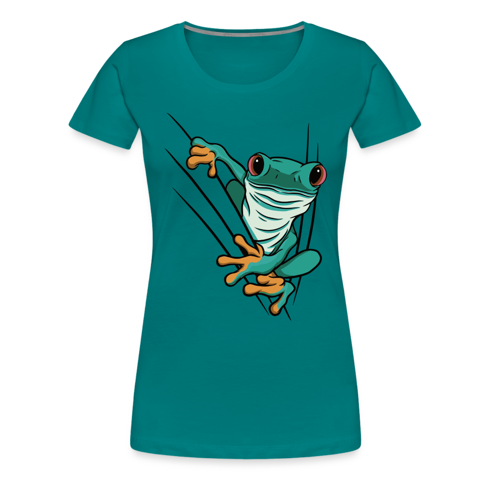 Lustiger Frosch Frauen Premium T-Shirt - Divablau