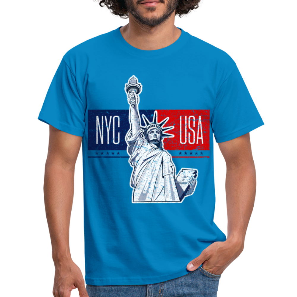 New York Freiheitsstatue Liberty Big Apple T-Shirt - Royalblau