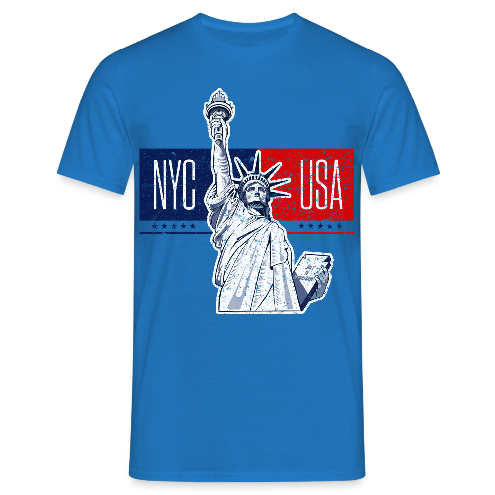 New York Freiheitsstatue Liberty Big Apple T-Shirt - Royalblau