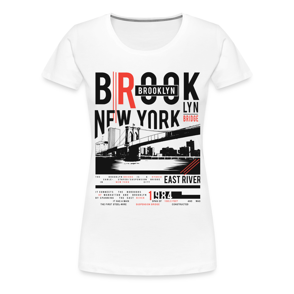 New York Shirt New York Brooklyn Frauen Premium T-Shirt - weiß