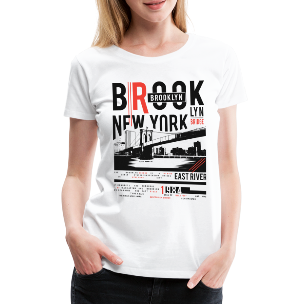 New York Shirt New York Brooklyn Frauen Premium T-Shirt - weiß