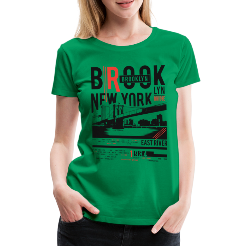 New York Shirt New York Brooklyn Frauen Premium T-Shirt - Kelly Green