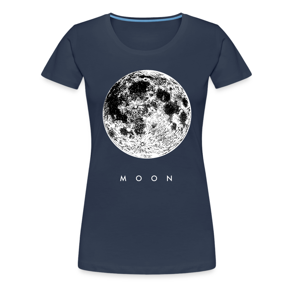 Mond Shirt Der Mond Frauen Premium T-Shirt - Navy