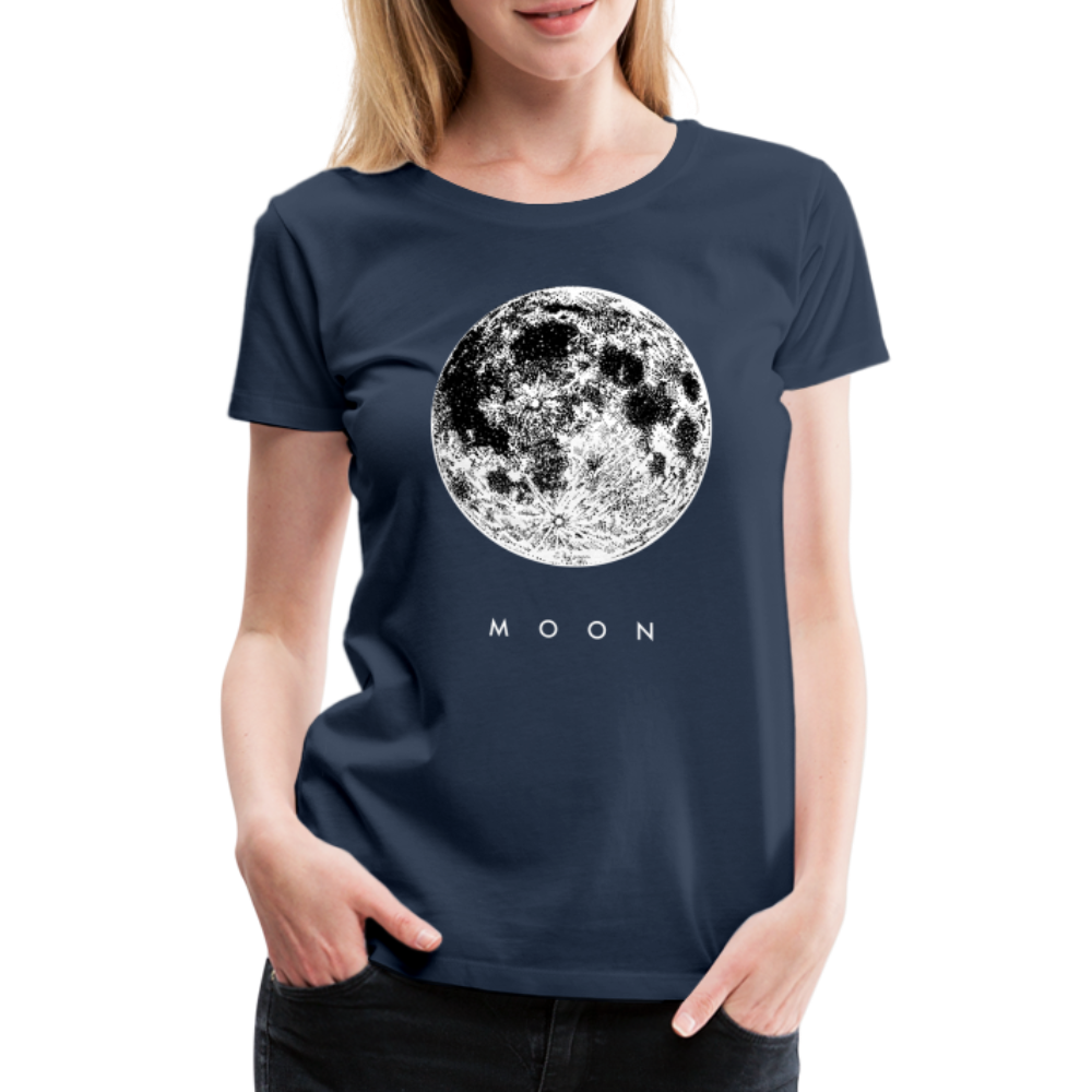 Mond Shirt Der Mond Frauen Premium T-Shirt - Navy