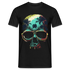 Totenkopf Palmen Sonnenbrille Sommer Männer T-Shirt - Schwarz