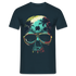 Totenkopf Palmen Sonnenbrille Sommer Männer T-Shirt - Navy