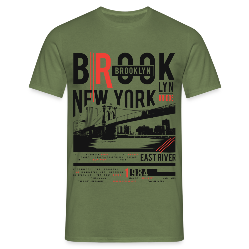 New York Shirt New York Brooklyn T-Shirt - Militärgrün