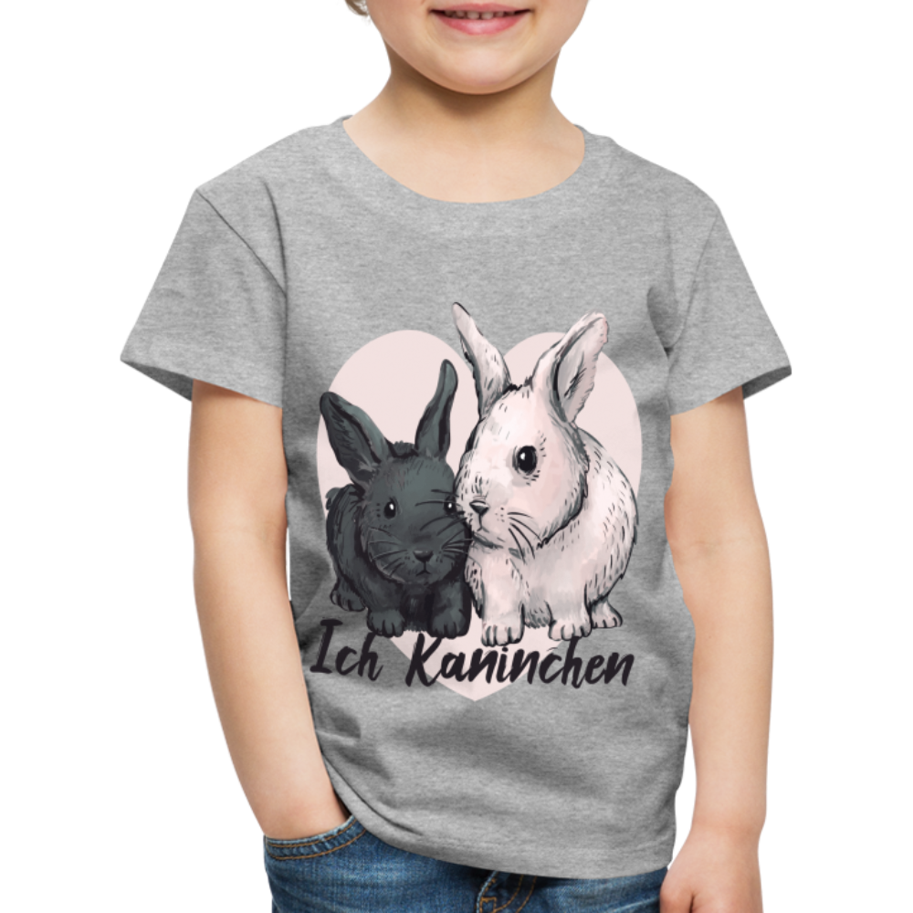 Süße Kaninchen Shirt Ich Kaninchen Kinder Premium T-Shirt - Grau meliert