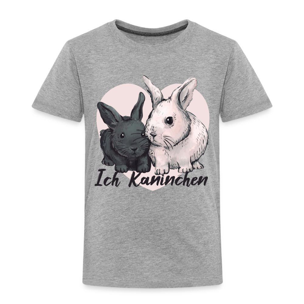 Süße Kaninchen Shirt Ich Kaninchen Kinder Premium T-Shirt - Grau meliert