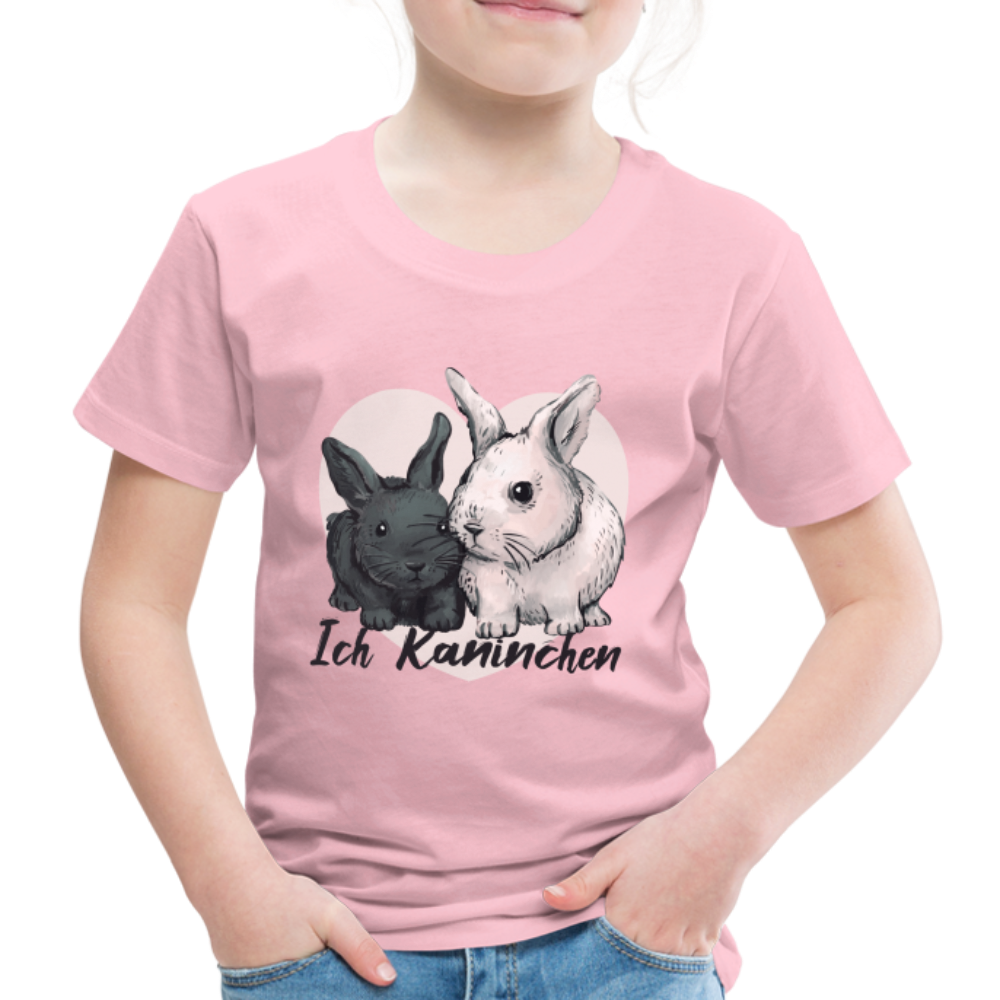 Süße Kaninchen Shirt Ich Kaninchen Kinder Premium T-Shirt - Hellrosa