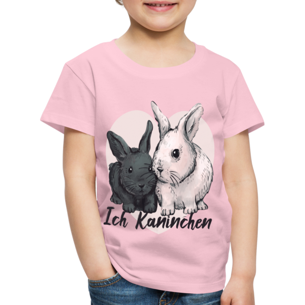 Süße Kaninchen Shirt Ich Kaninchen Kinder Premium T-Shirt - Hellrosa