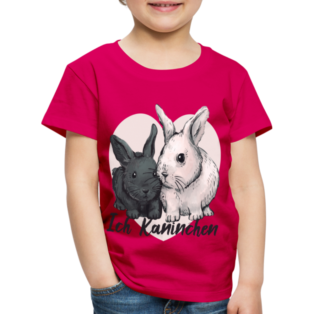 Süße Kaninchen Shirt Ich Kaninchen Kinder Premium T-Shirt - dunkles Pink