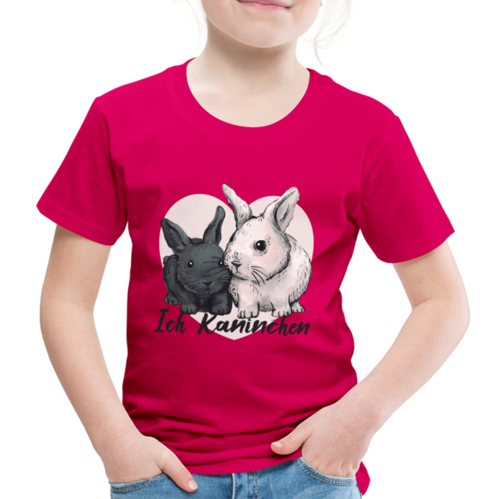 Süße Kaninchen Shirt Ich Kaninchen Kinder Premium T-Shirt - dunkles Pink