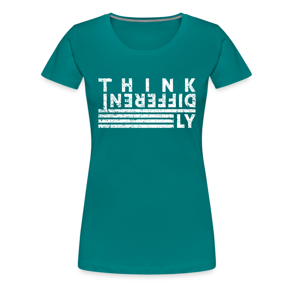 Anders Denken Shirt Think Differently Männer Frauen Premium T-Shirt - Divablau