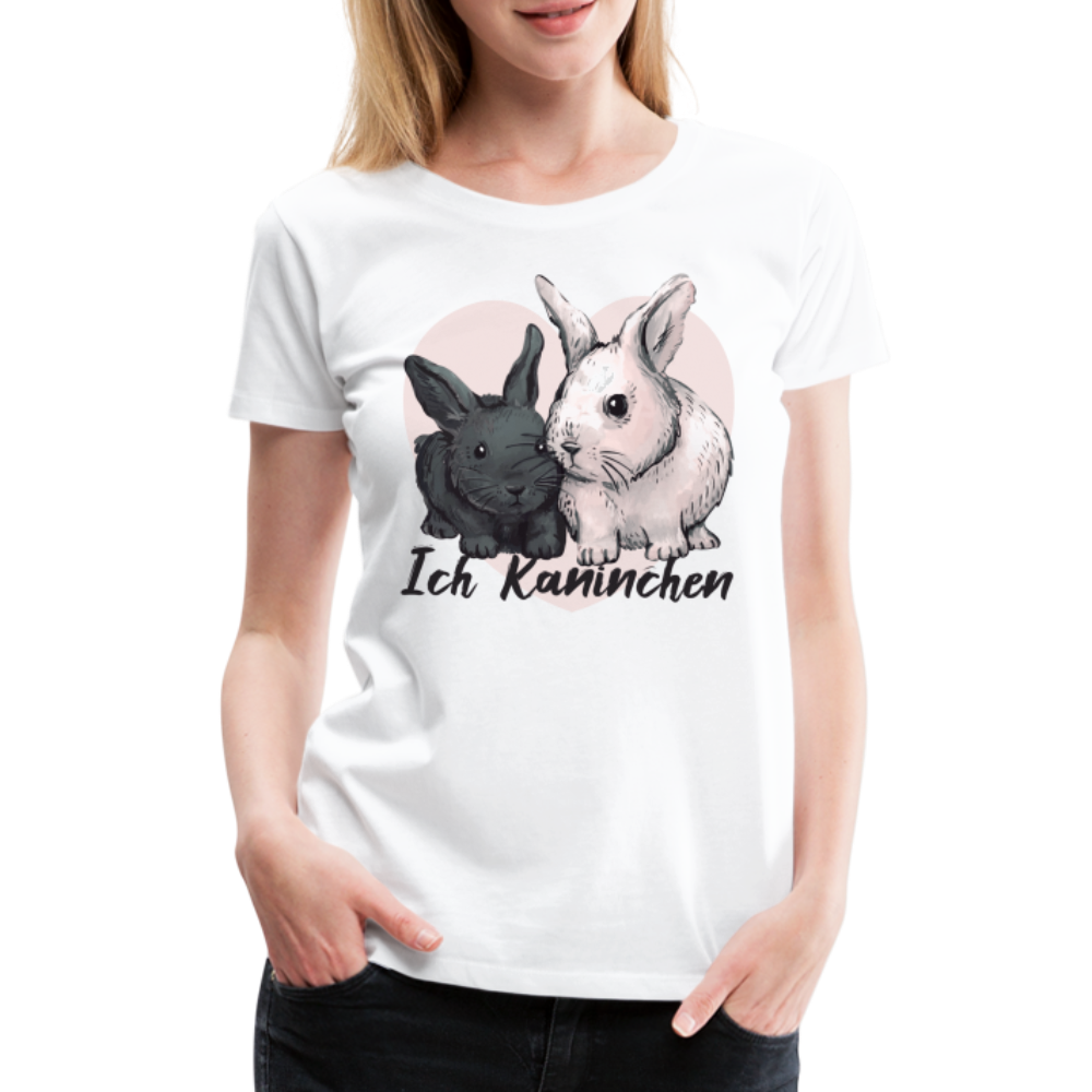 Süße Kaninchen Shirt Ich Kaninchen Frauen Premium T-Shirt - weiß