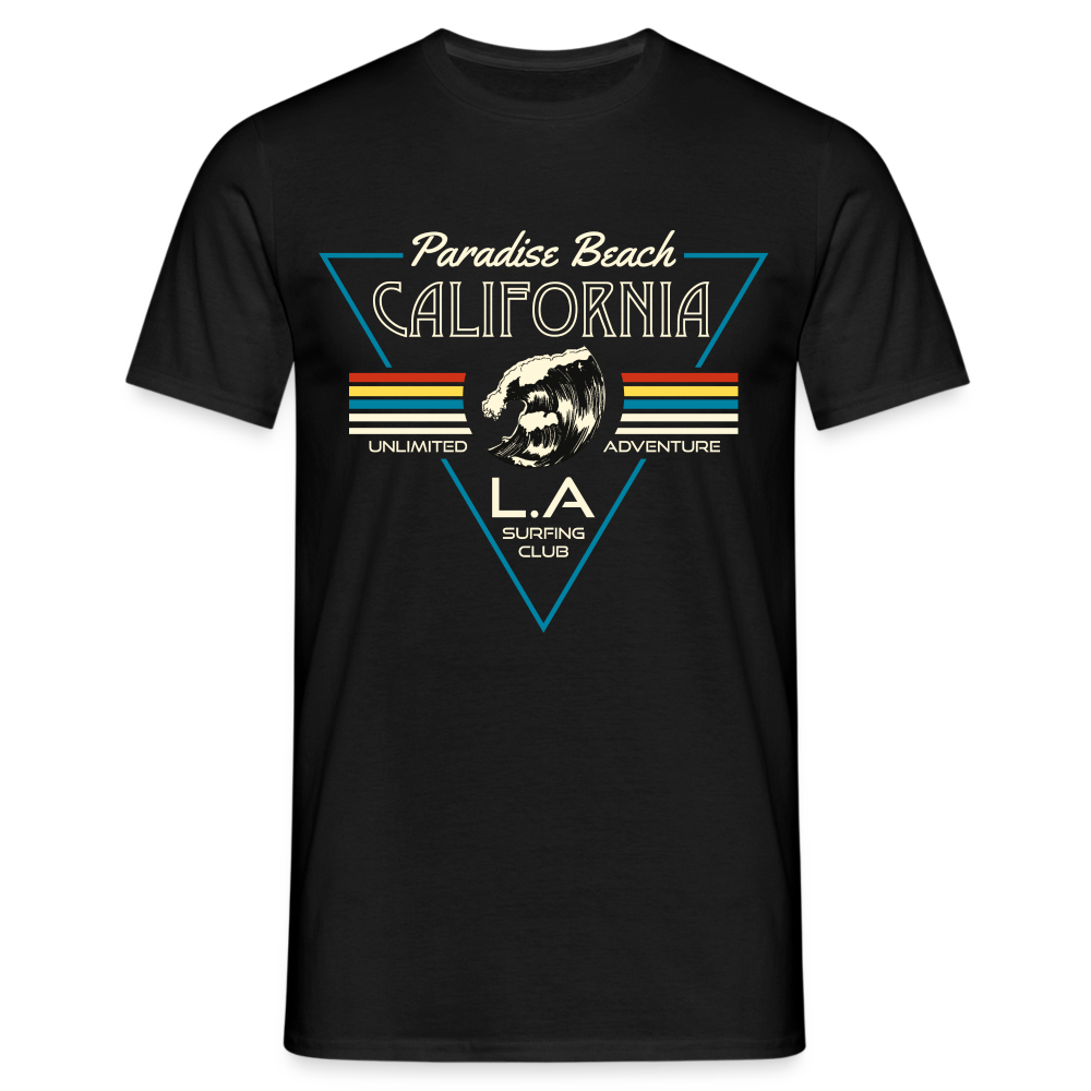 Surfen California Beach Los Angeles Männer T-Shirt - Schwarz