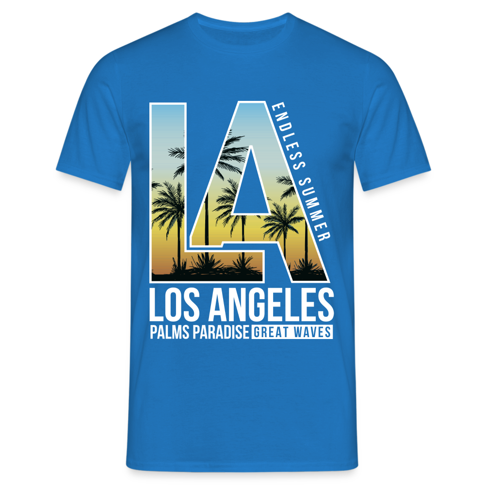 Los Angeles Sommer Shirt Endless Summer  T-Shirt - Royalblau