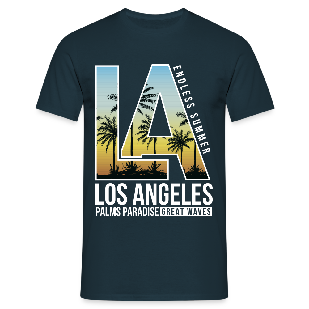 Los Angeles Sommer Shirt Endless Summer  T-Shirt - Navy