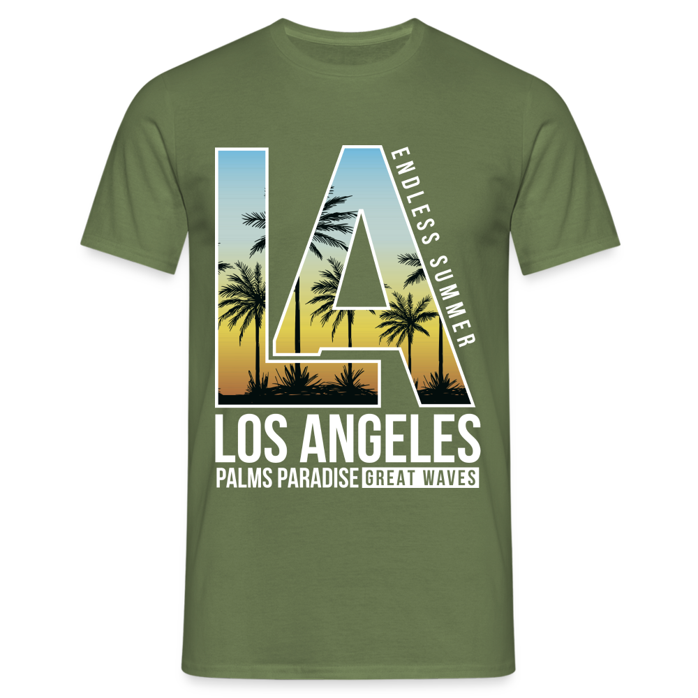 Los Angeles Sommer Shirt Endless Summer  T-Shirt - Militärgrün