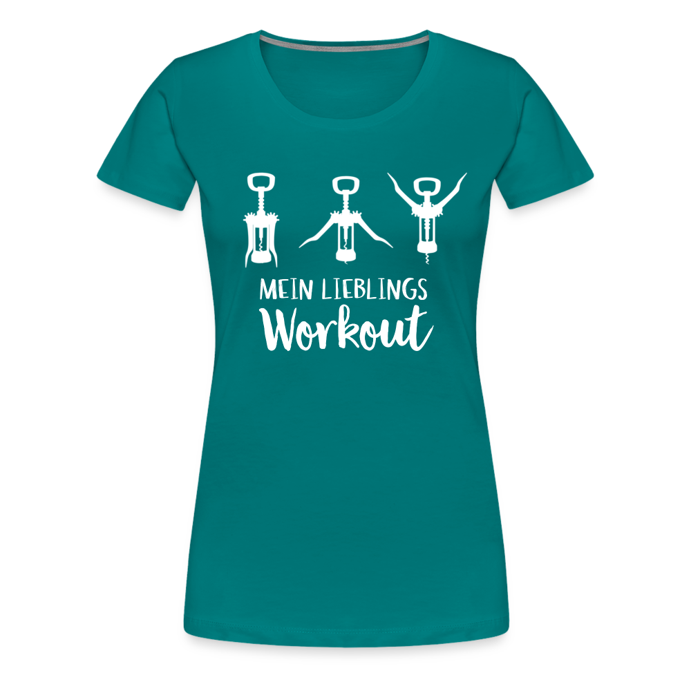 Wein Korkenzieher Mein Lieblings Workout Lustiges Frauen Premium T-Shirt - Divablau