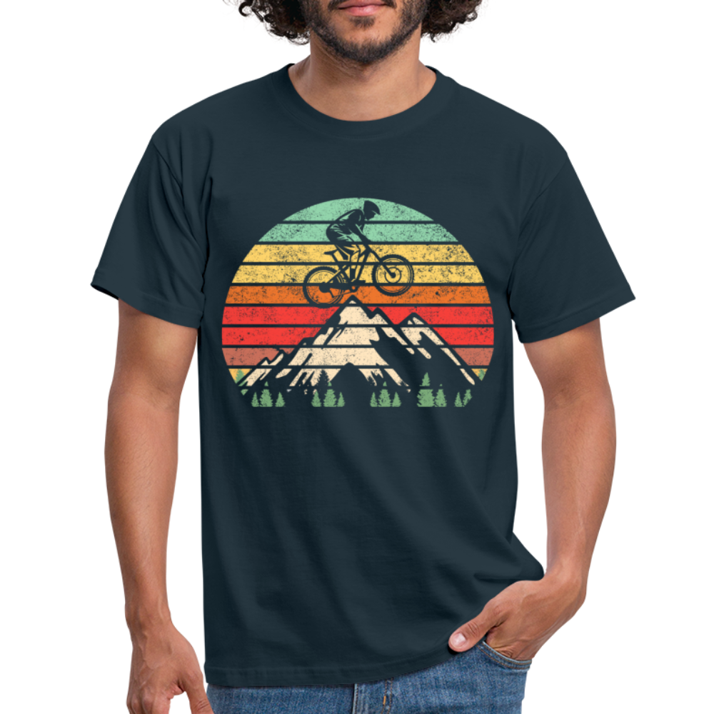 Berge und Mountain Berg Shirt Retro Vintage Style T-Shirt - Navy
