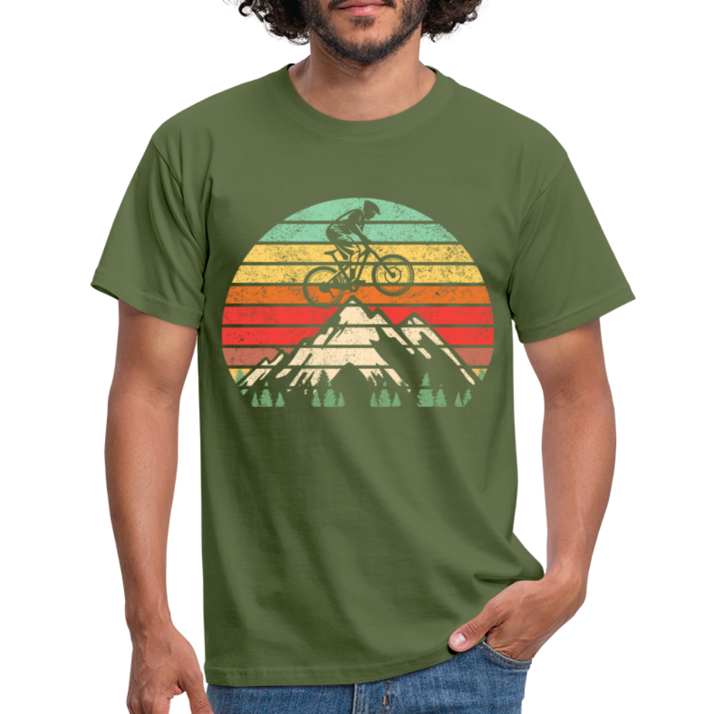 Berge und Mountain Berg Shirt Retro Vintage Style T-Shirt - Militärgrün