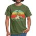 Berge und Mountain Berg Shirt Retro Vintage Style T-Shirt - Militärgrün