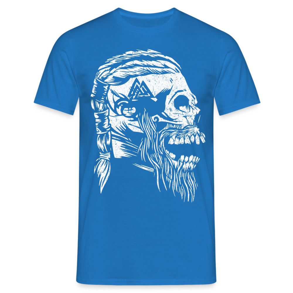 Wikinger Shirt Wikinger Totenkopf Viking Skull T-Shirt - Royalblau