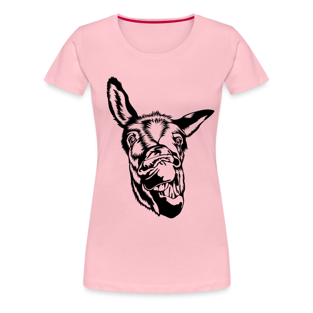 Lustiger Esel Frauen Premium T-Shirt - Hellrosa