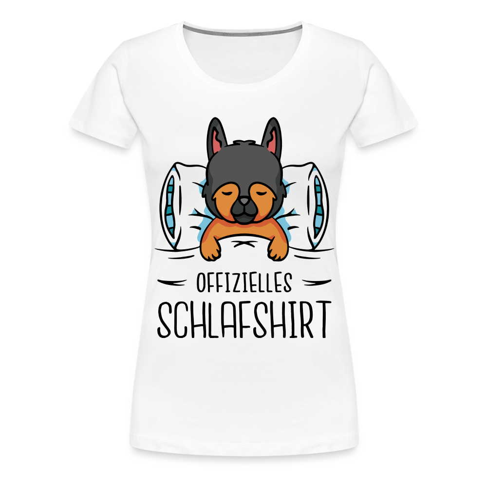 Offizielles Schlafshirt Schlafanzug Süßer Hund Frauen Premium T-Shirt - weiß