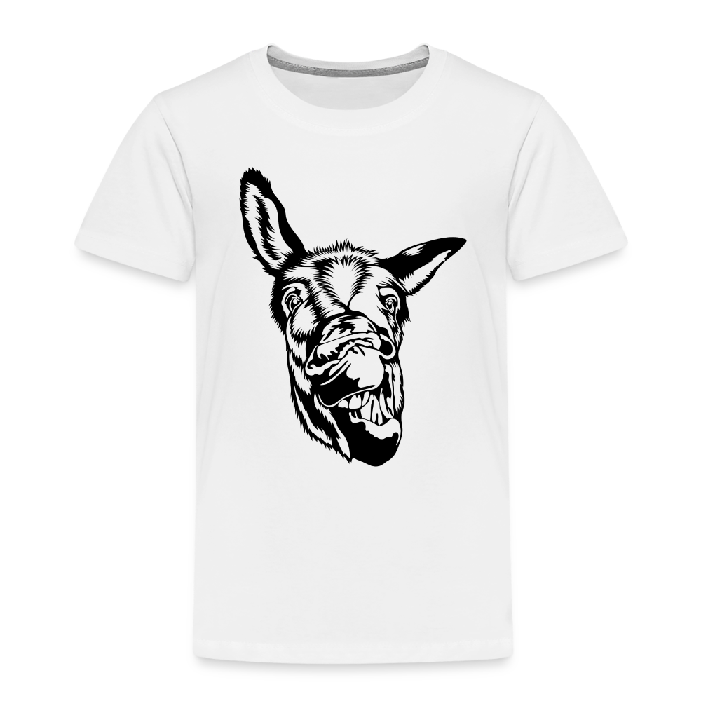 Lustiger Esel Kinder Premium T-Shirt - weiß