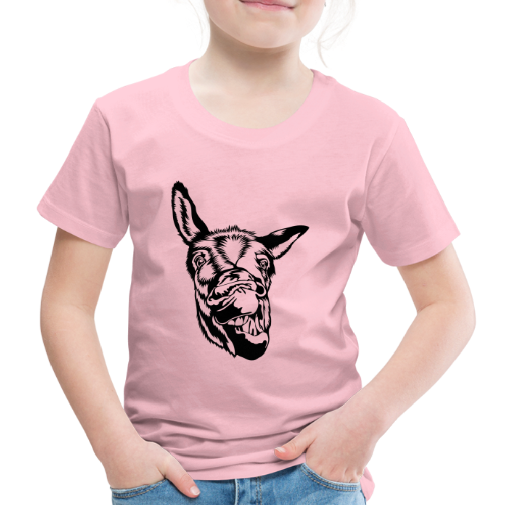 Lustiger Esel Kinder Premium T-Shirt - Hellrosa