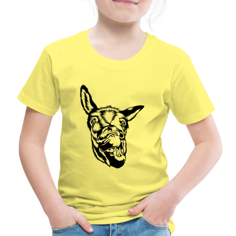 Lustiger Esel Kinder Premium T-Shirt - Gelb