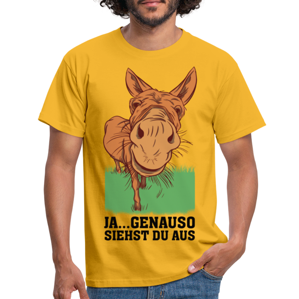 Lustiger Esel - Genauso siehst du aus Lustiges T-Shirt - Gelb