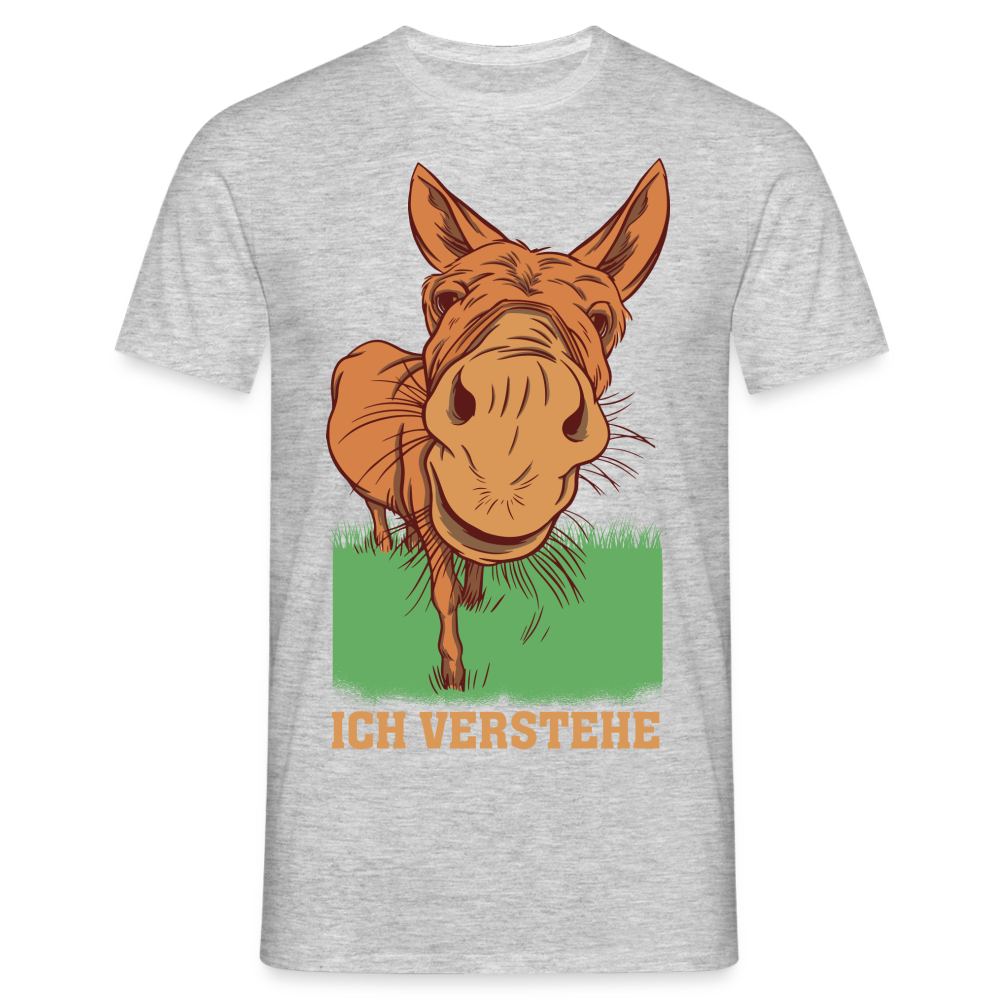 Lustiger Esel - Ich verstehe Lustiges T-Shirt - Grau meliert