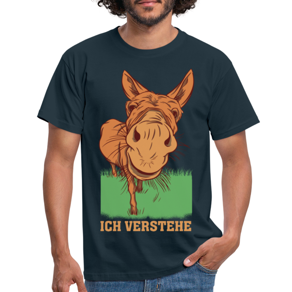 Lustiger Esel - Ich verstehe Lustiges T-Shirt - Navy