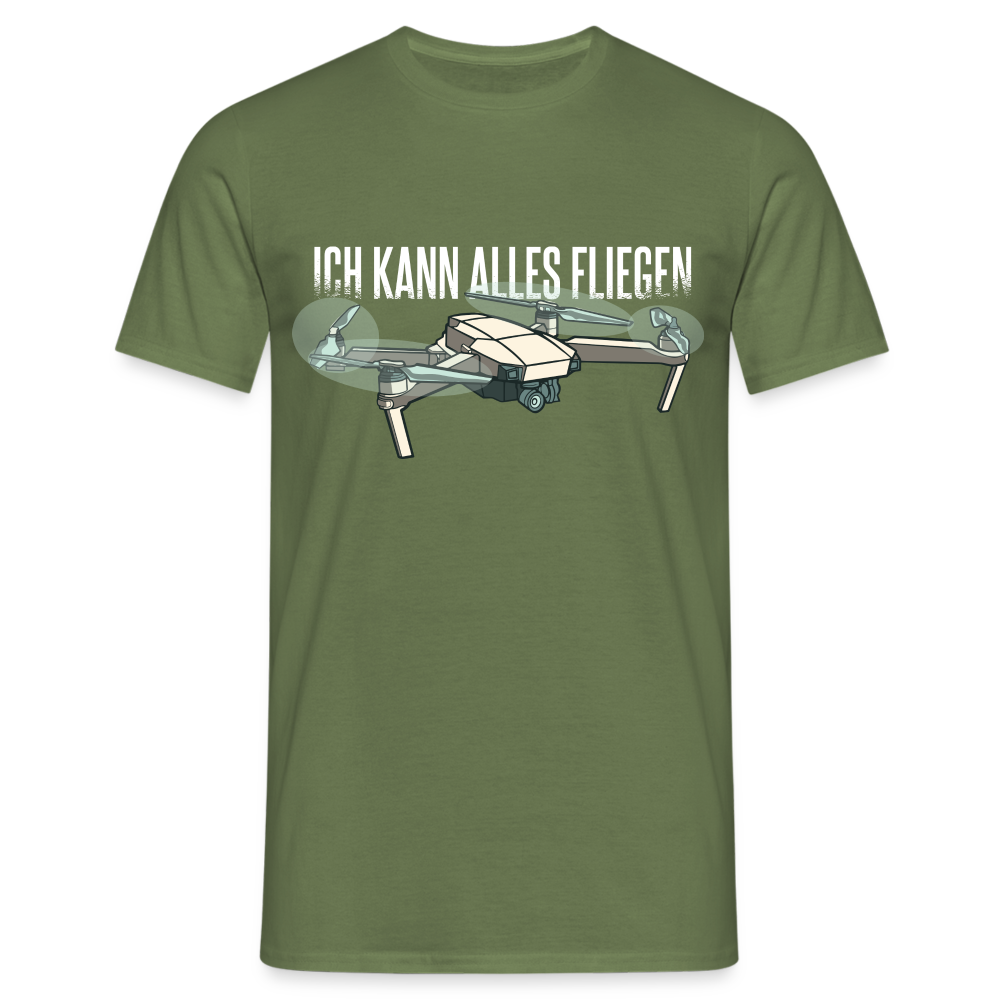 Drohne Drohnen Pilot Ich kann alles fliegen T-Shirt - Militärgrün