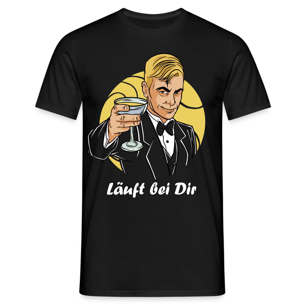 Läuft bei Dir Lustiges T-Shirt - Schwarz