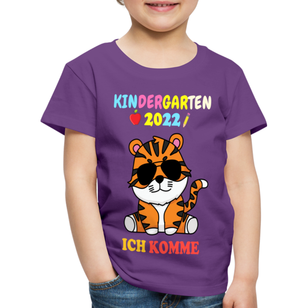 Kindergarten 2022 Shirt Ich komme in den Kindergarten Premium T-Shirt - Lila