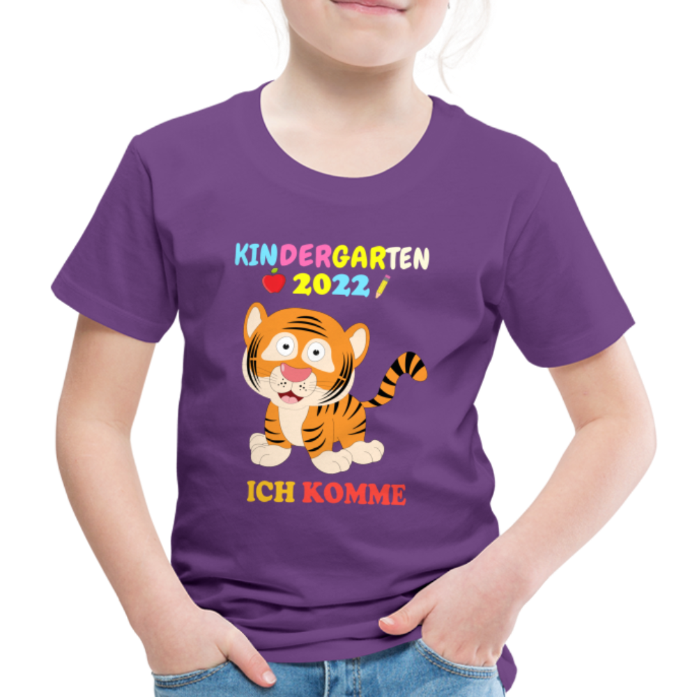 Kindergarten 2022 Shirt Ich komme in den Kindergarten Premium T-Shirt - Lila
