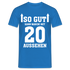 20. Geburtstag So gut kann man mit 20 aussehen Lustiges Geschenk Männer T-Shirt - Royalblau