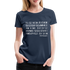 Zitat Es ist kein Zeichen geistiger Gesundheit Premium Frauen T-Shirt - Navy